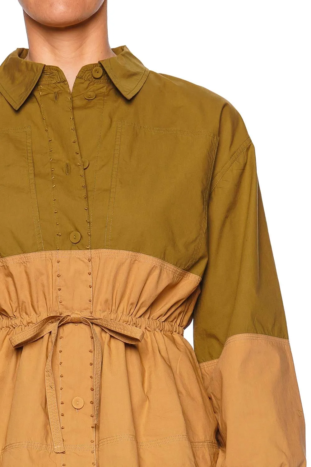 Arlo Color Block Cotton Utility Jacket