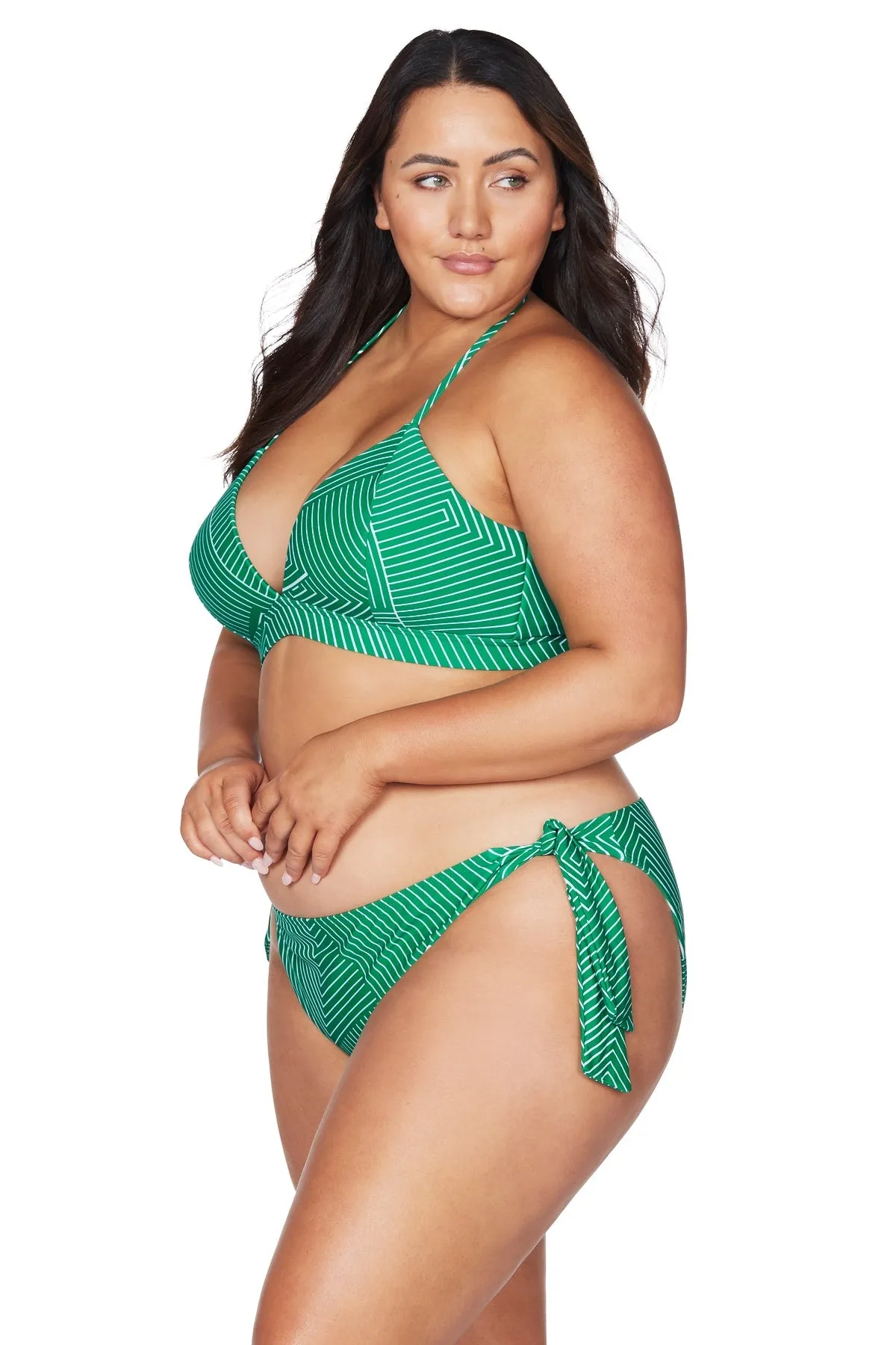 Artesands Linear Perspective Tie Side Bikini Pant