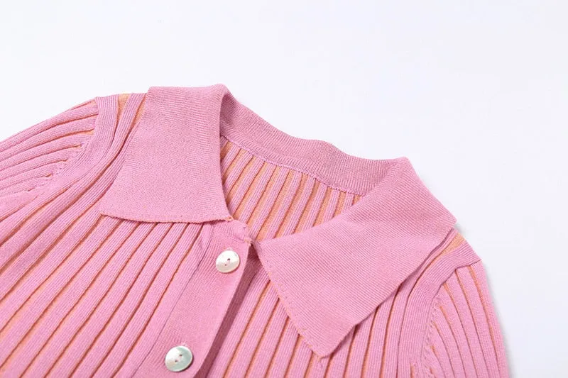 Asymmetric Button Cardigan Sweater Casual Long Sleeve Knit Sweater