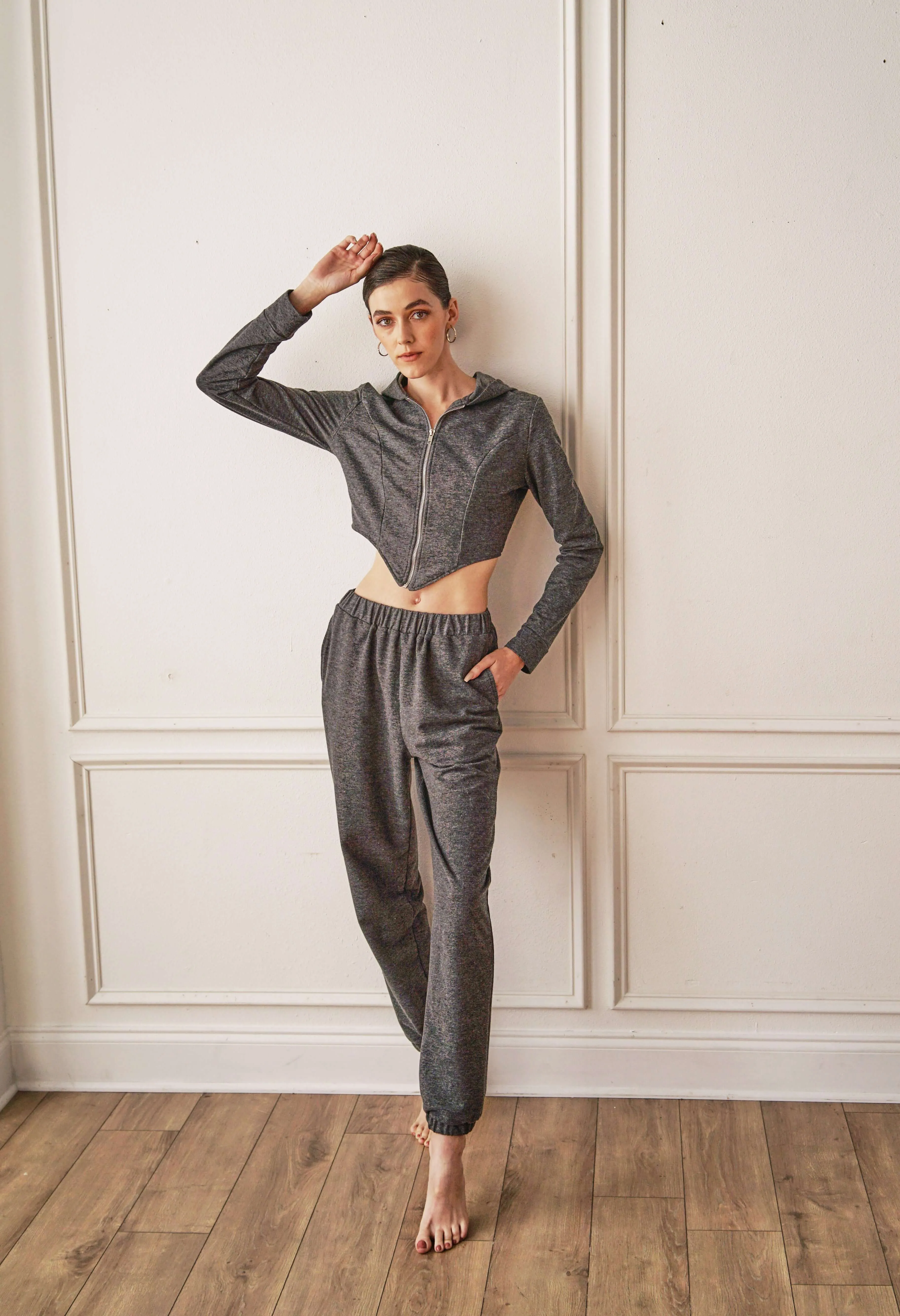Asymmetrical Hoodie Sweat Set