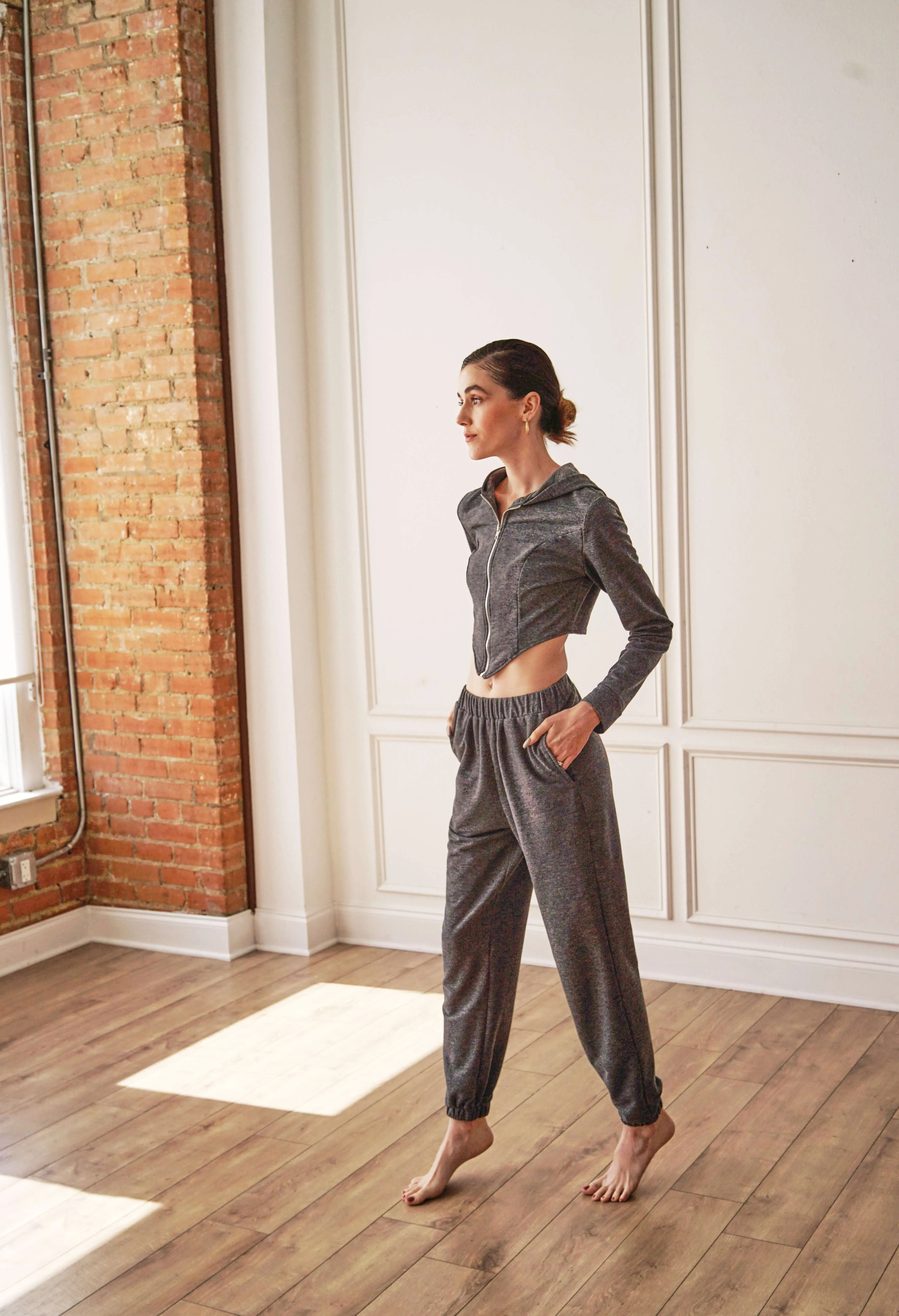 Asymmetrical Hoodie Sweat Set
