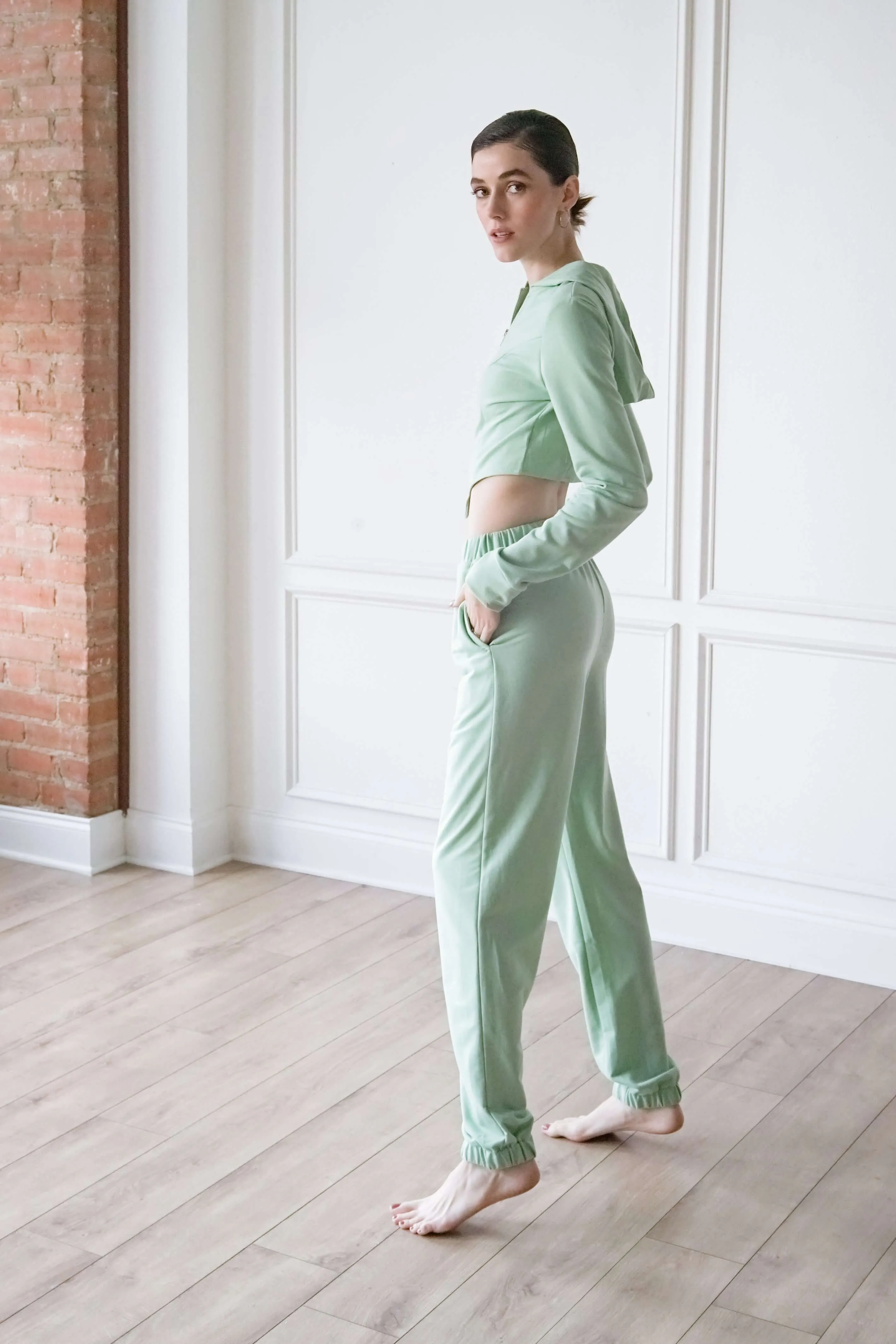 Asymmetrical Hoodie Sweat Set