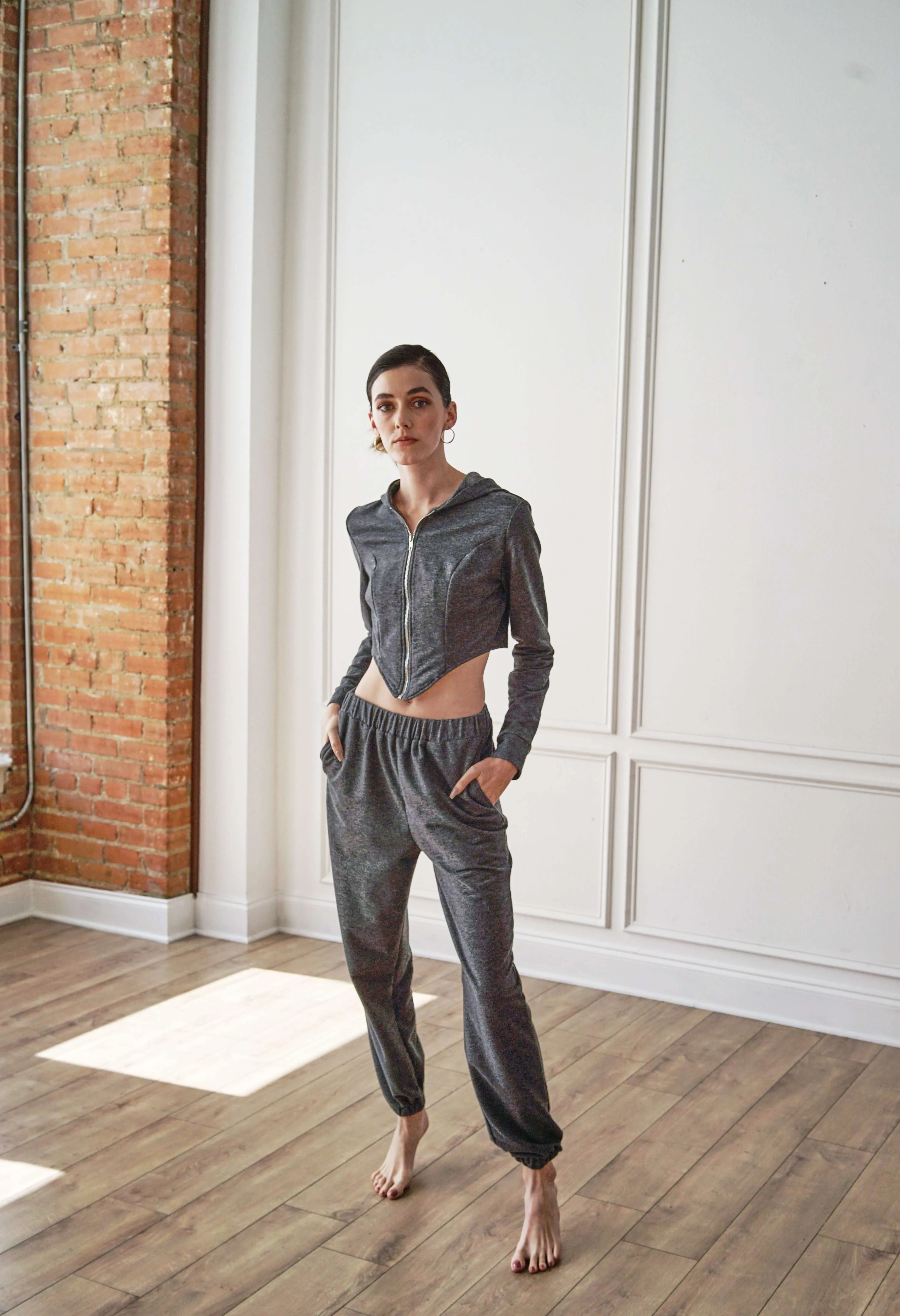 Asymmetrical Hoodie Sweat Set