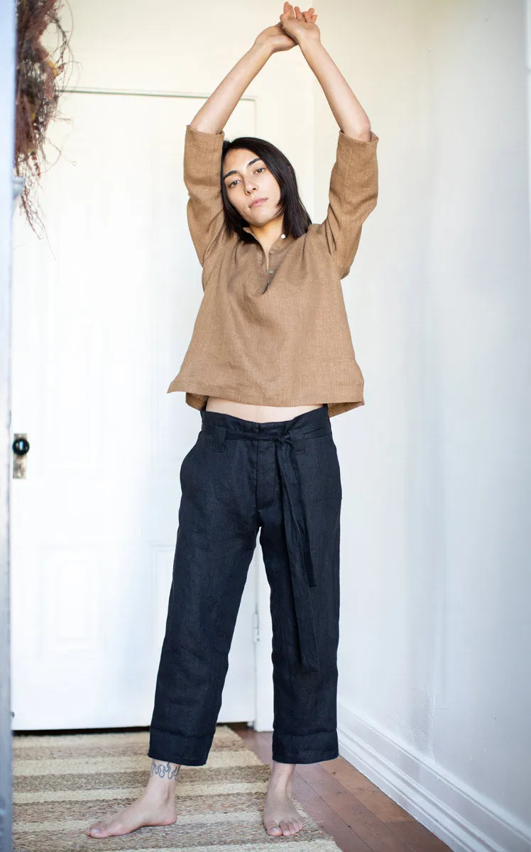 Atelier Top in Ginger Linen