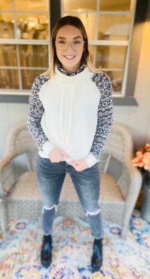 Aztec Double Layer Neck Top