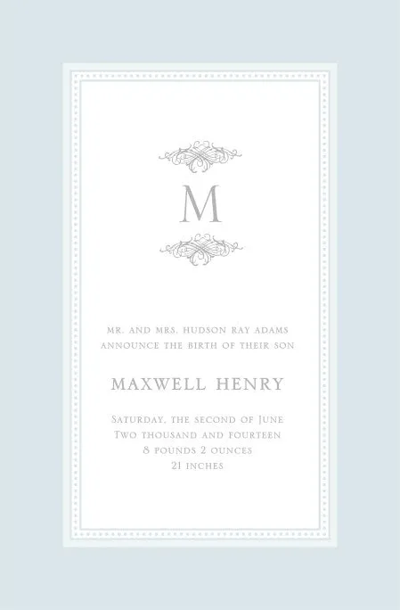 Baby Blue Border on Linen