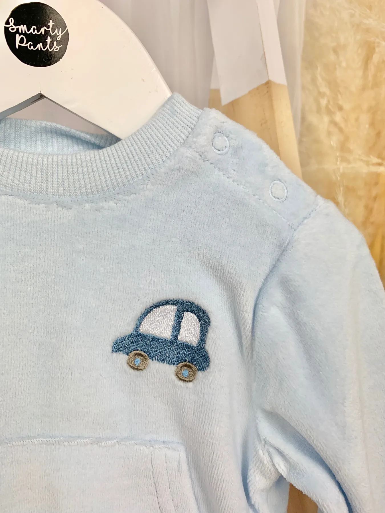 Baby Boy Velour Car 2 Piece Outfit Set