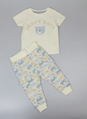 Baby Boys T-Shirt & Jog Pant Set - Happy Days(1-2yrs) (PK6) J33894