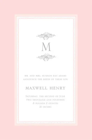 Baby Pink Border on Linen