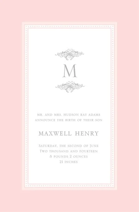 Baby Pink Border on Linen