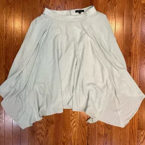 Banana Republic light green asymmetrical midi skirt