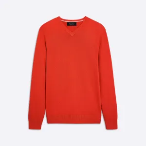 Basketweave V-Neck Sweater