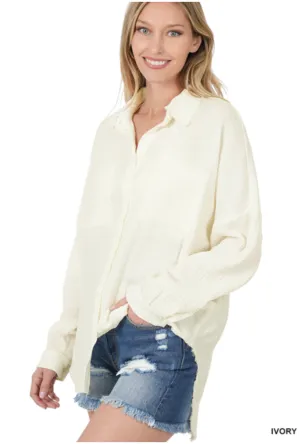Beachy Raw Edge Long Sleeve-Multiple Colors Available