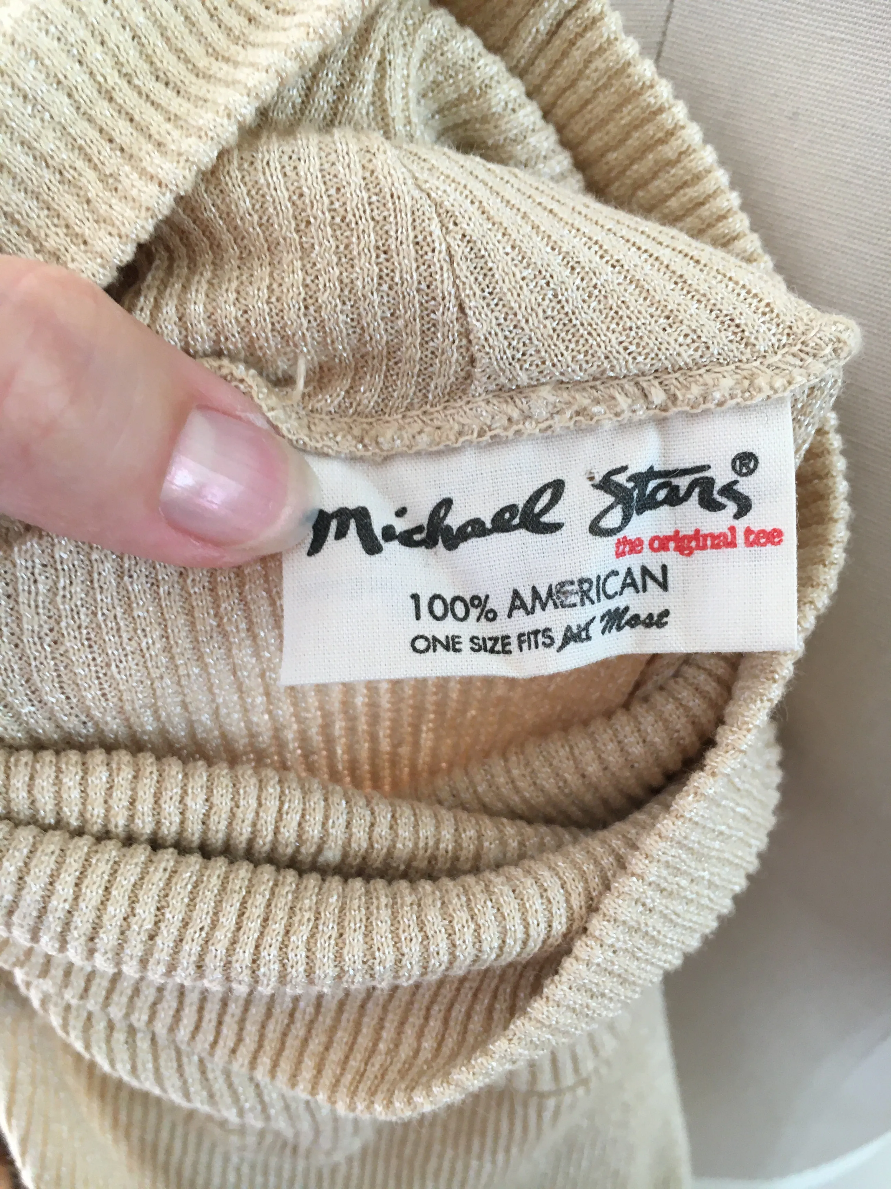 Beige Short Sleeve Long Top
