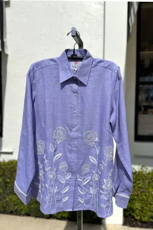 Bella Tu Climbing Flowers Top in Lavender