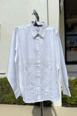 Bella Tu Climbing Flowers Top in White