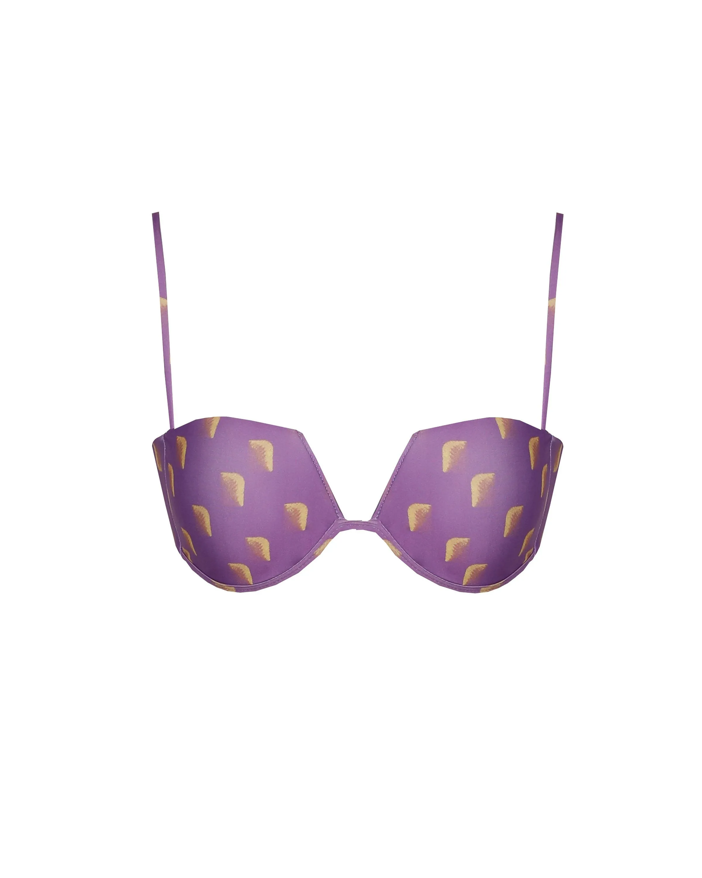 Bikini Top - Square Lilac Linen