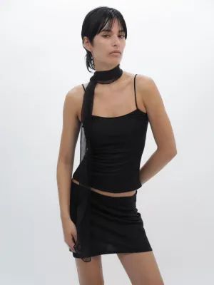 BLACK SILK TANK TOP   DEADSTOCK