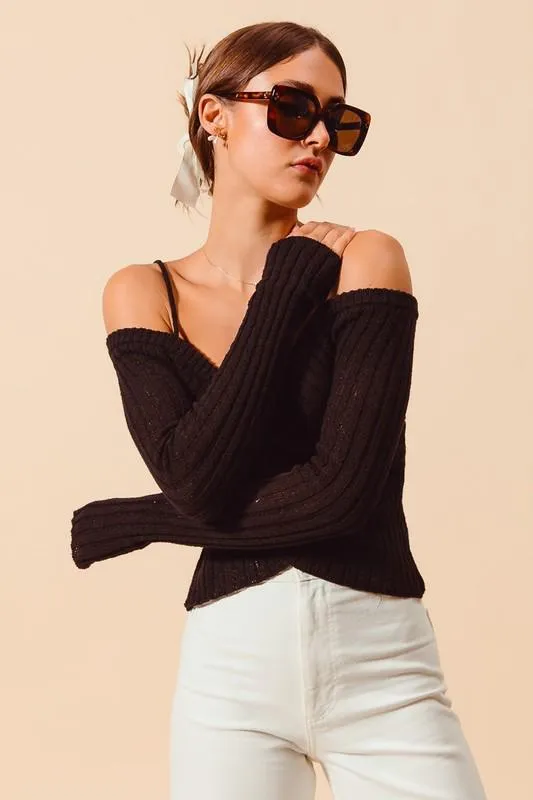 Black V neck Sweater