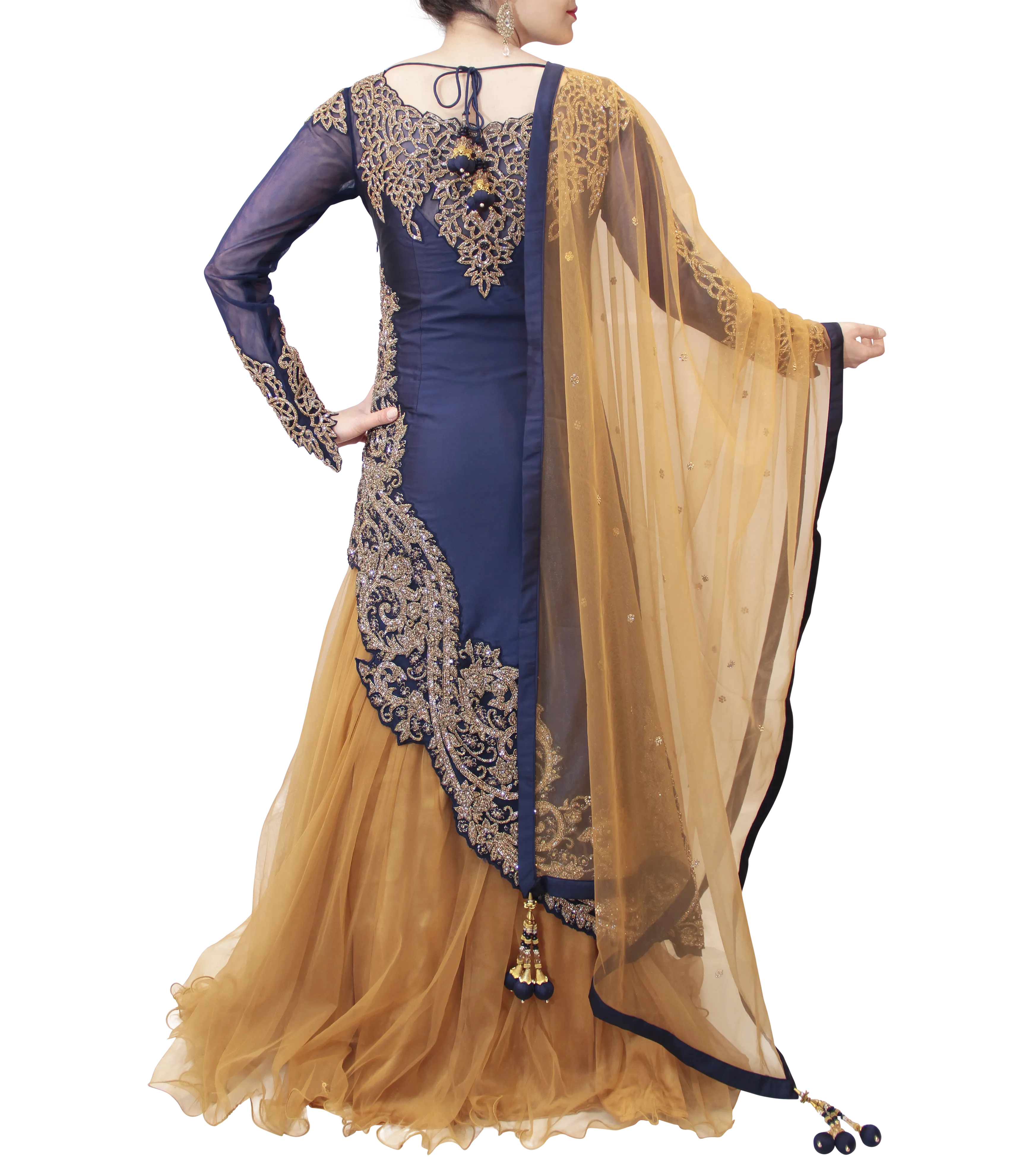 BLUE AND GOLD LACHA STYLE