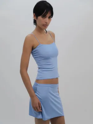 BLUE SILK TANK TOP   DEADSTOCK