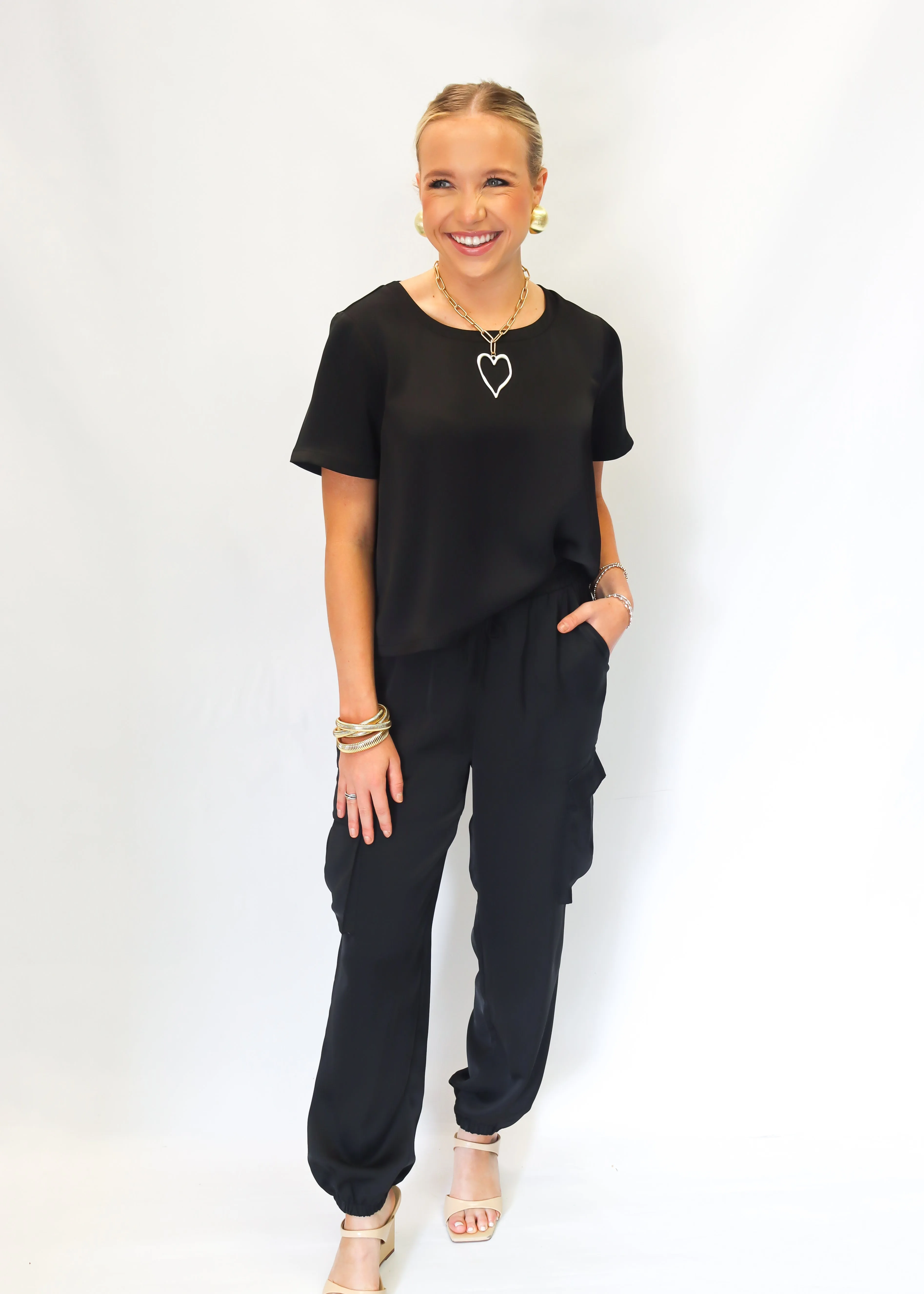 Bobi Black Balloon Cargo Jogger - Black