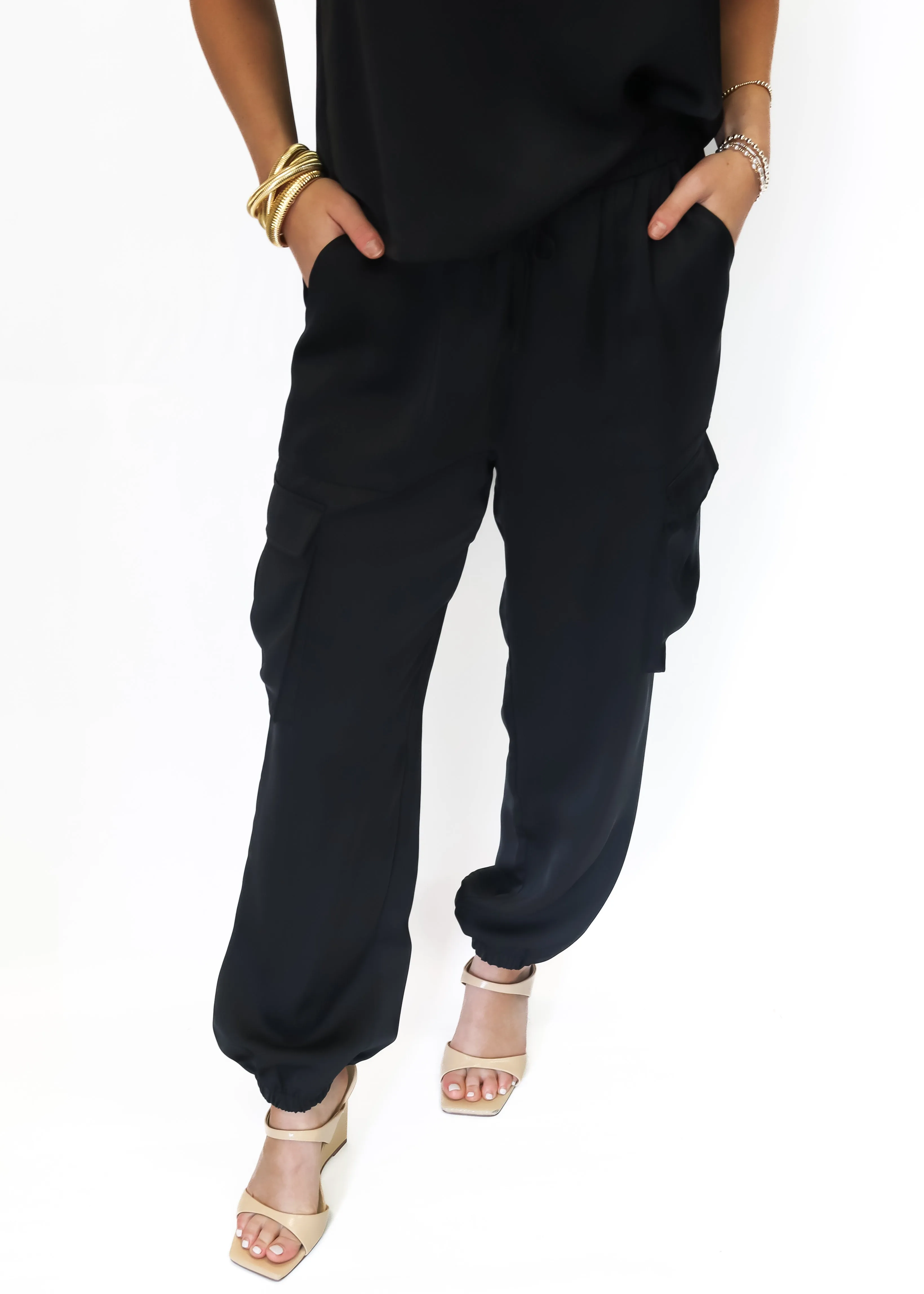 Bobi Black Balloon Cargo Jogger - Black