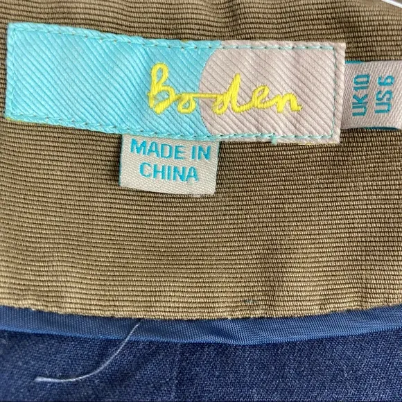 Boden Utility Cargo Hooded Jacket Parka Zip Closure In Olive Green  Size 6