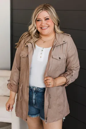 Bon Voyage Cargo Utility Jacket- Taupe