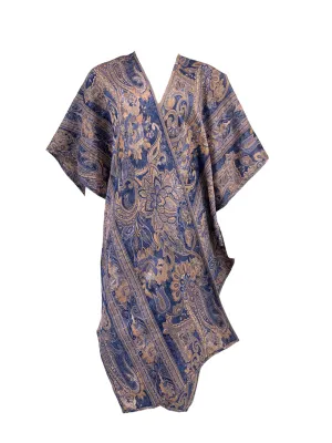 Borcade Cape Kimono with Velvet Belt