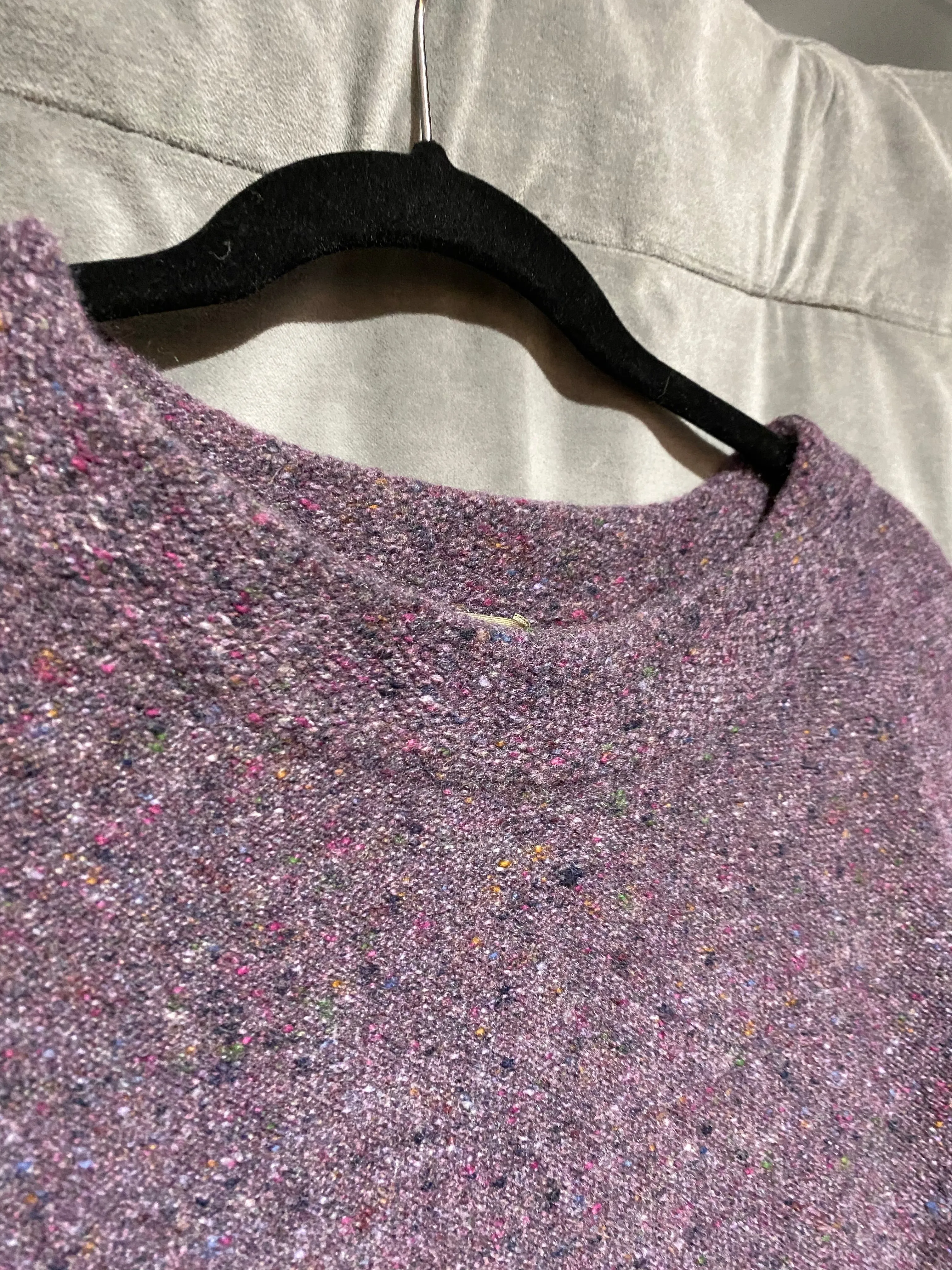 Bottega Veneta Purple Boatneck Short Sleeve Sweater dress