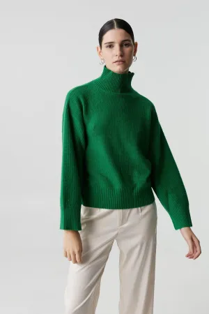 BOUCLE TURTLENECK KNIT | JADE