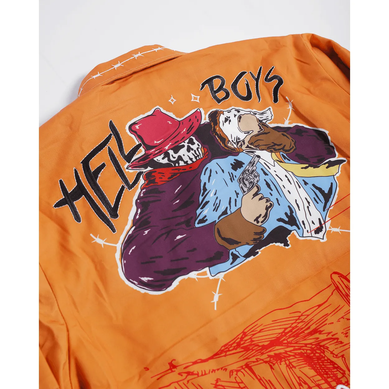 BRAND X ITS HOT IN THE VALLEY WORK YOUTH JACKET (ORANGE)