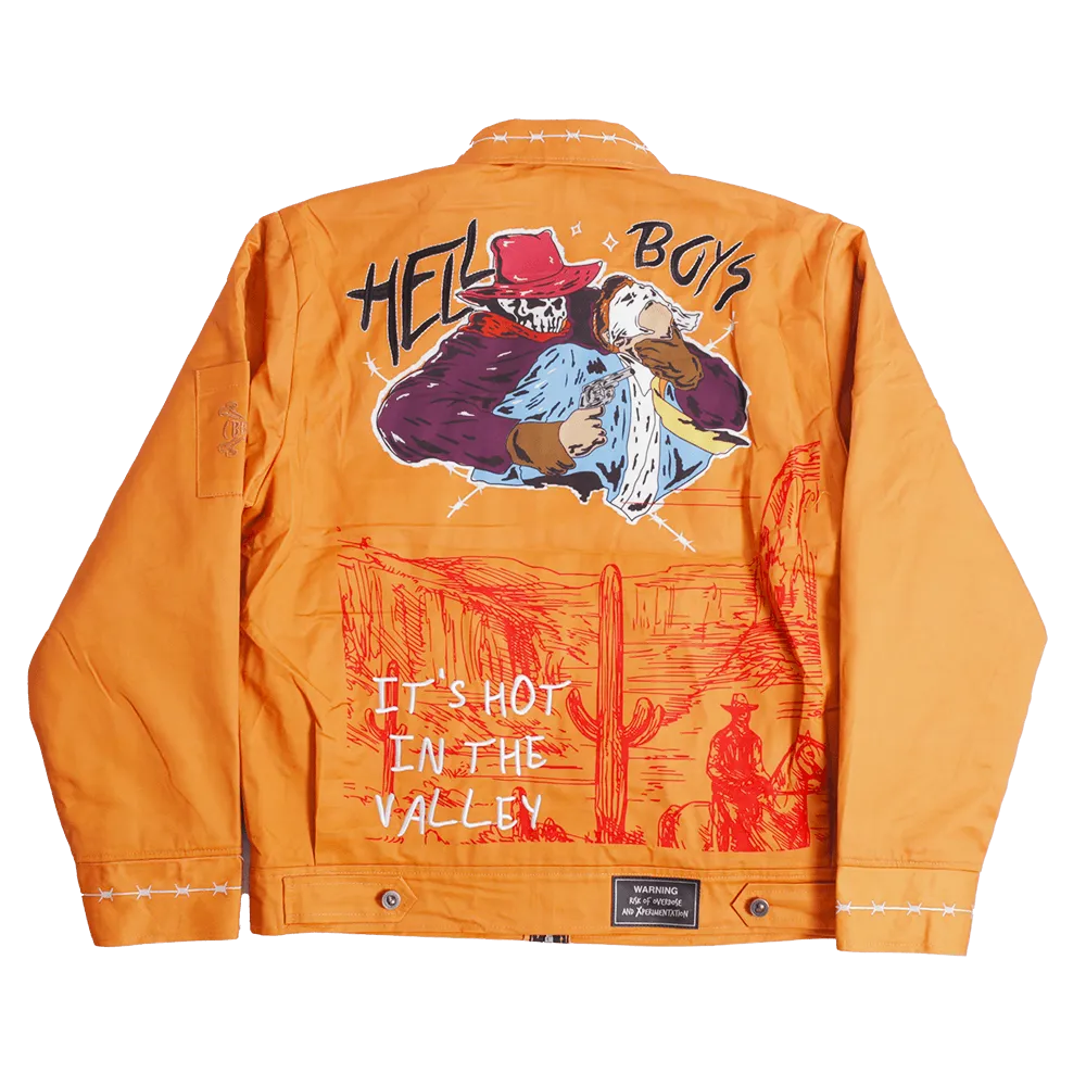 BRAND X ITS HOT IN THE VALLEY WORK YOUTH JACKET (ORANGE)
