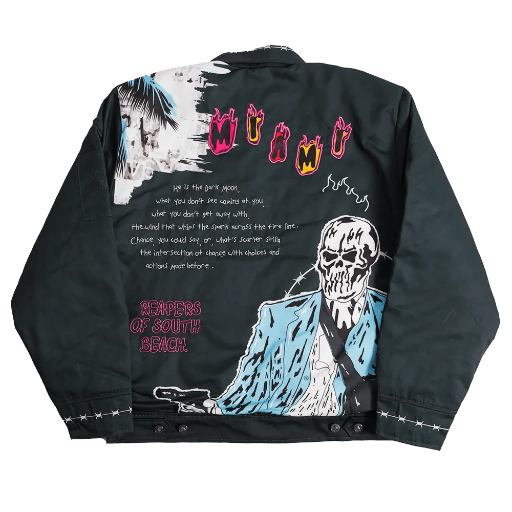 BRAND X MIAMI REAPERS OF SOUTH BEACH WORK YOUTH JACKET (BLACK)