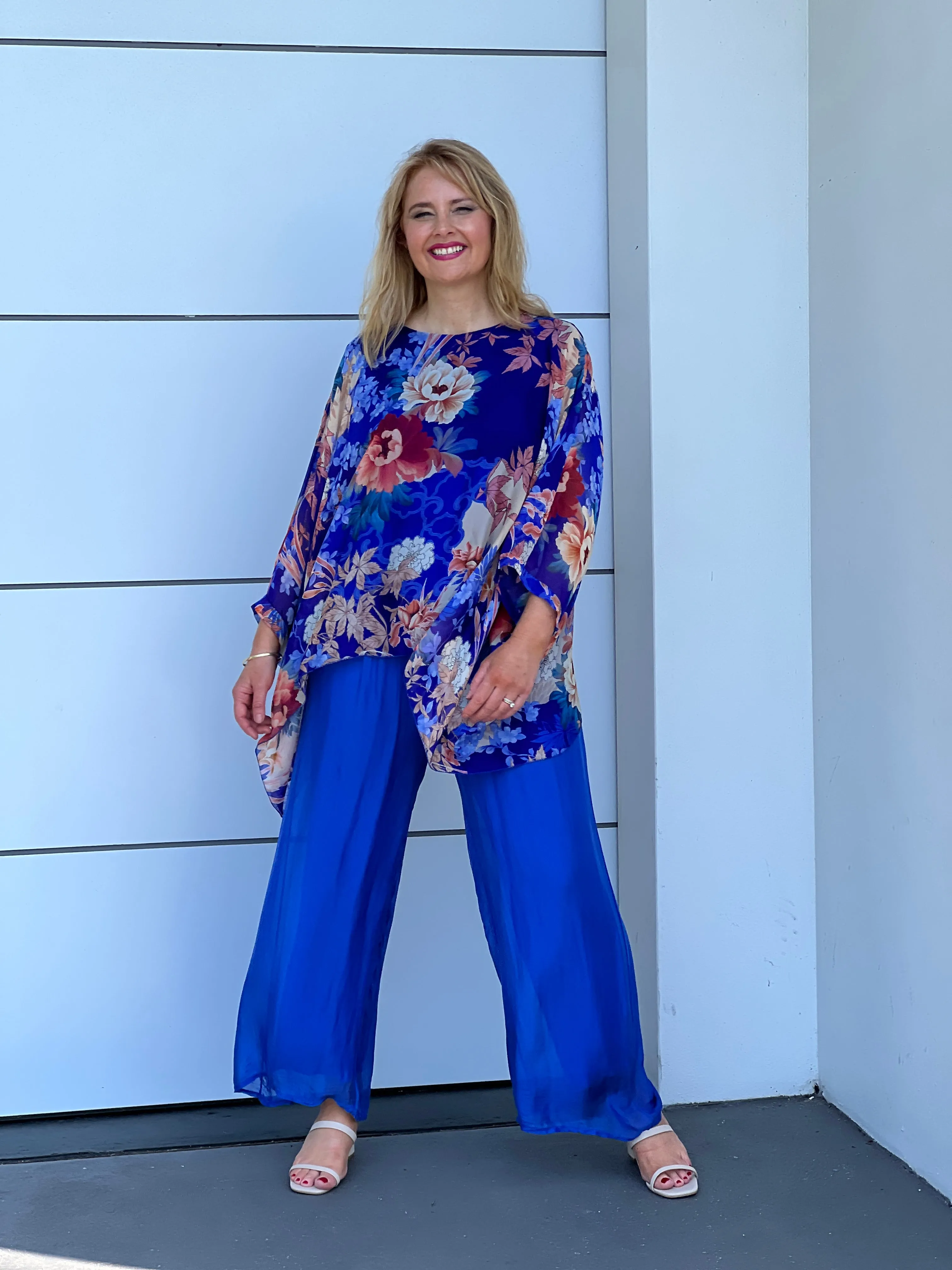 Brax Cobalt Silk Top