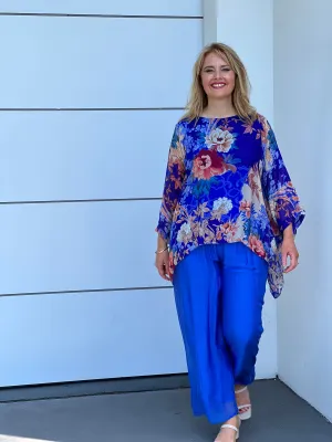 Brax Cobalt Silk Top