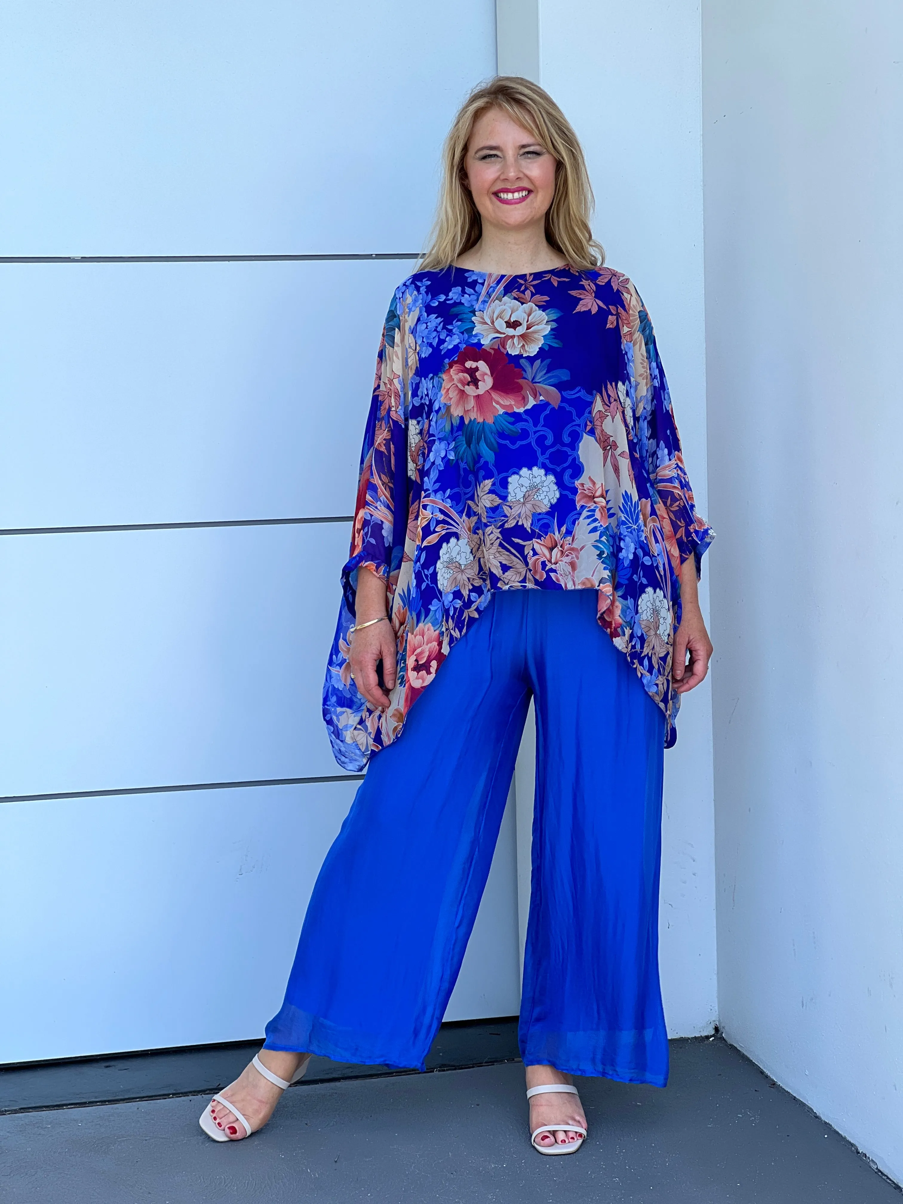 Brax Cobalt Silk Top