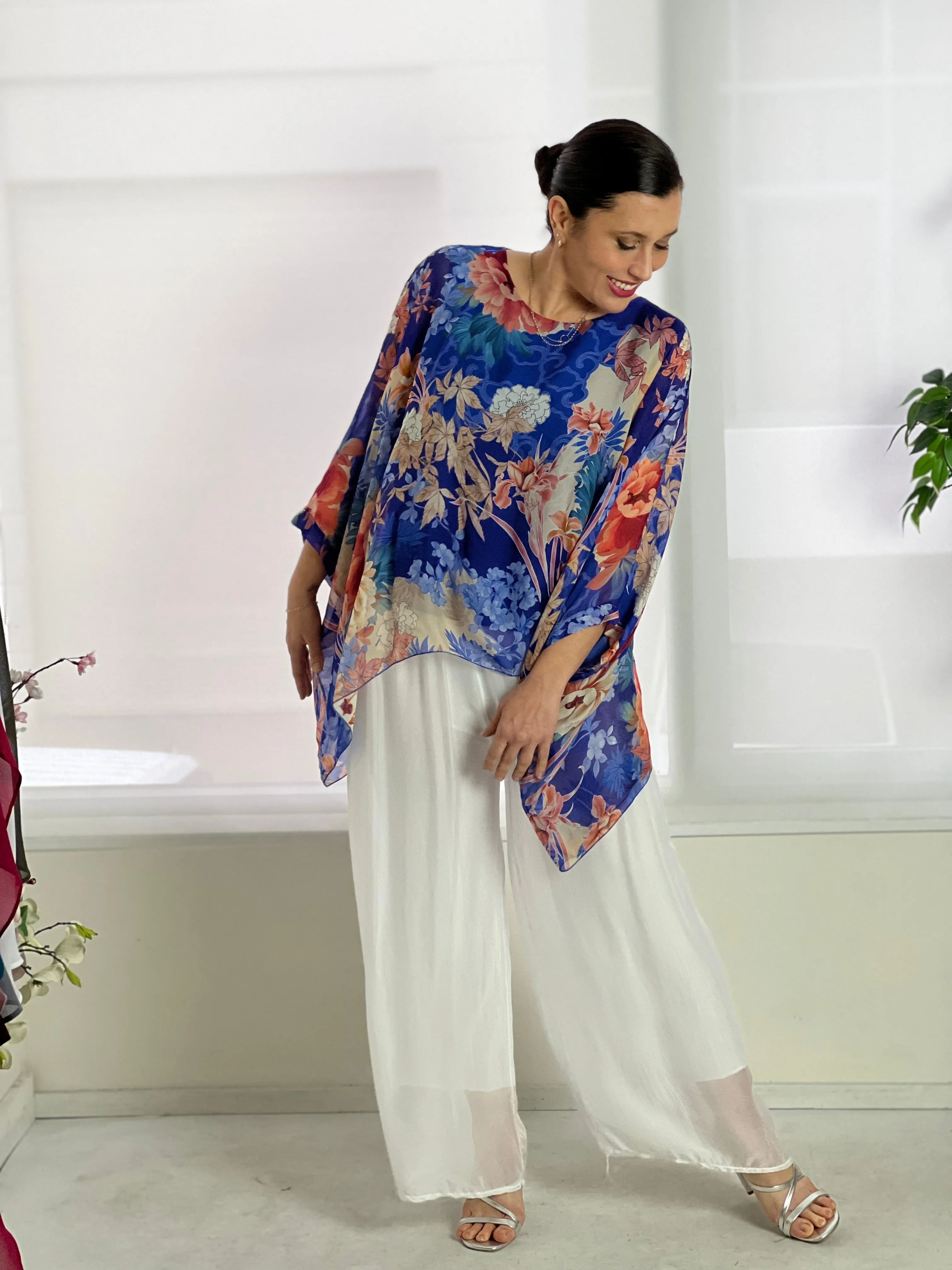 Brax Cobalt Silk Top