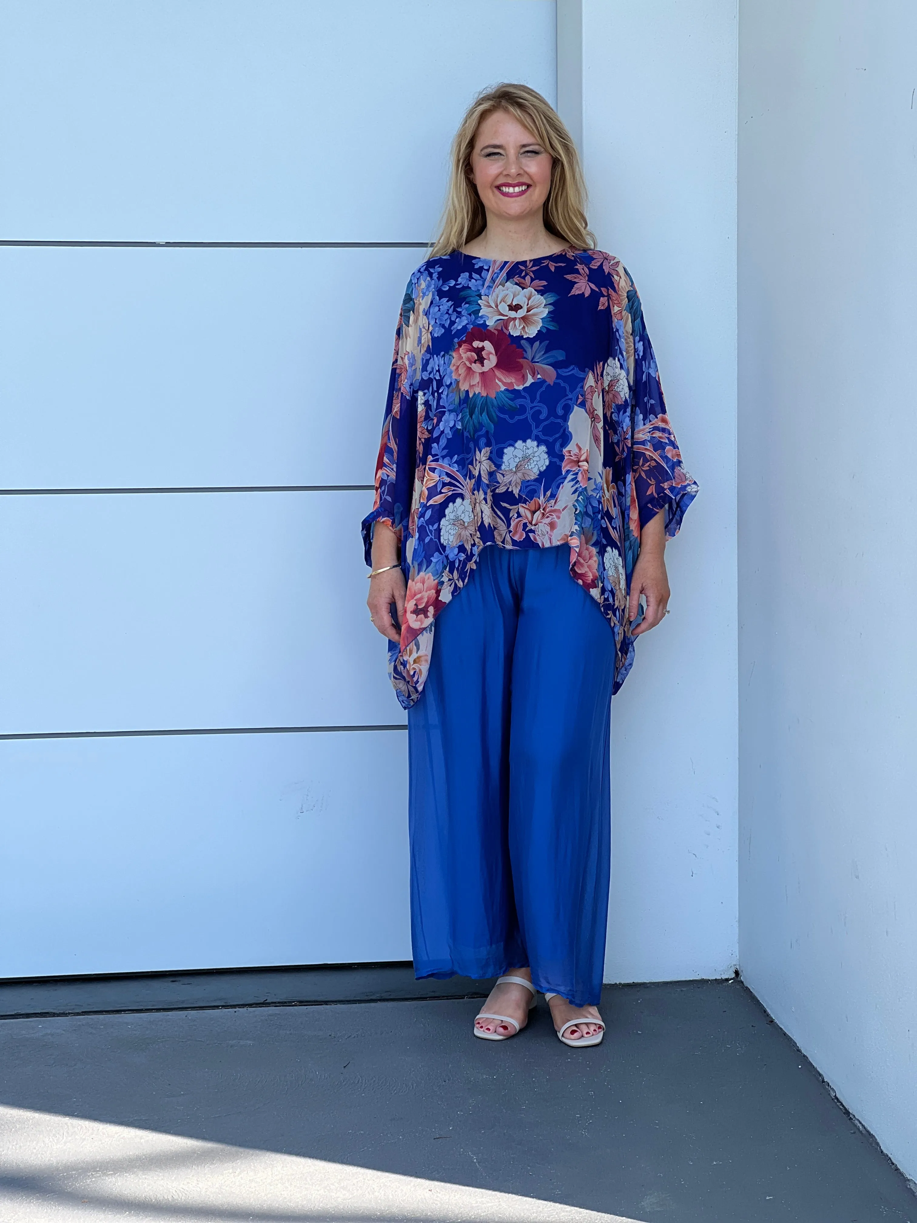 Brax Cobalt Silk Top