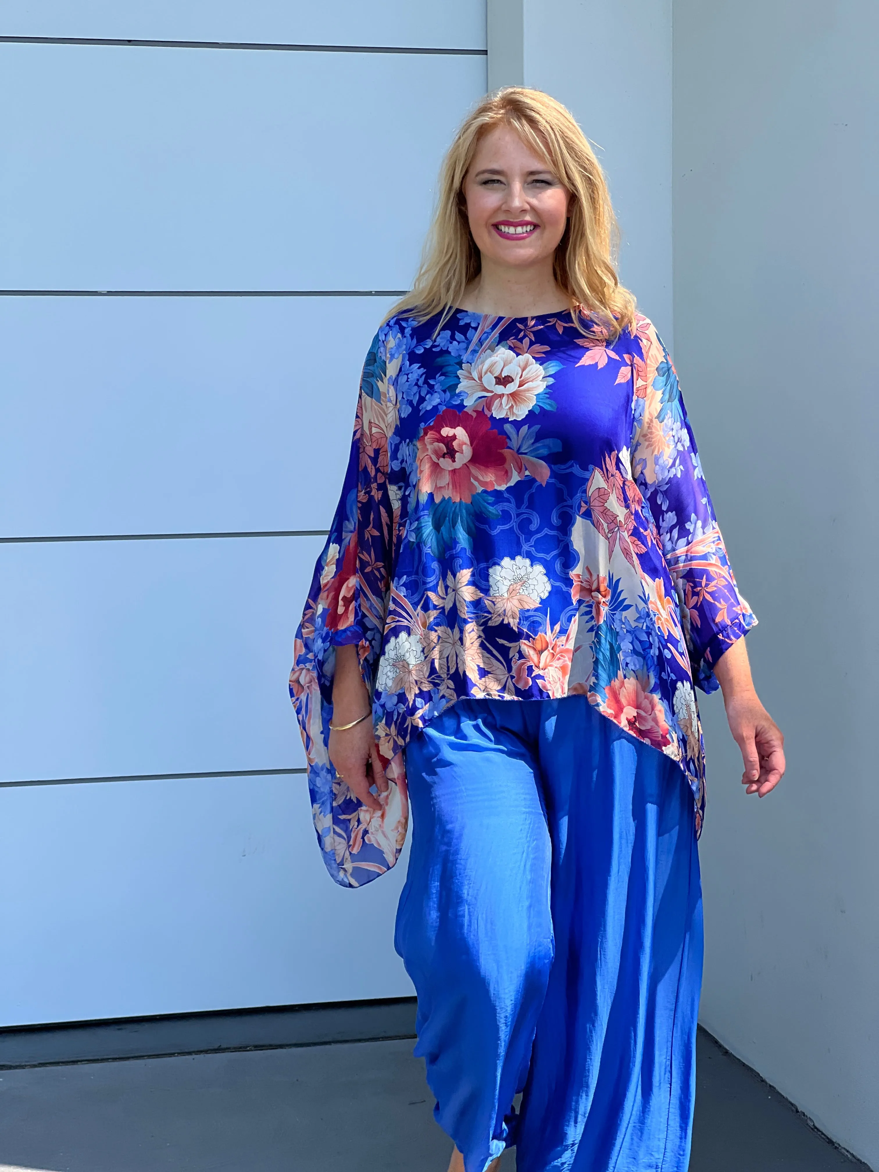 Brax Cobalt Silk Top