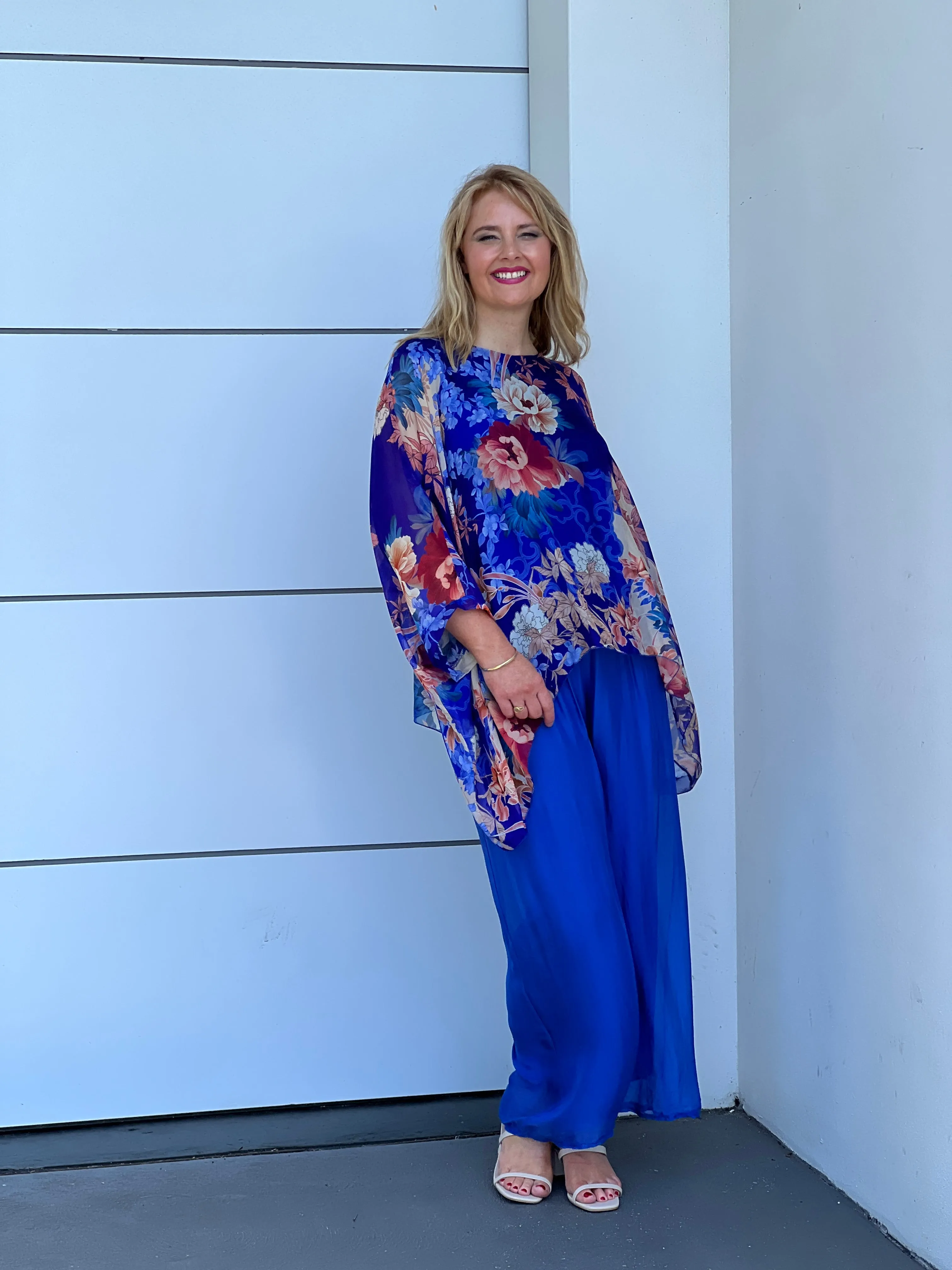 Brax Cobalt Silk Top