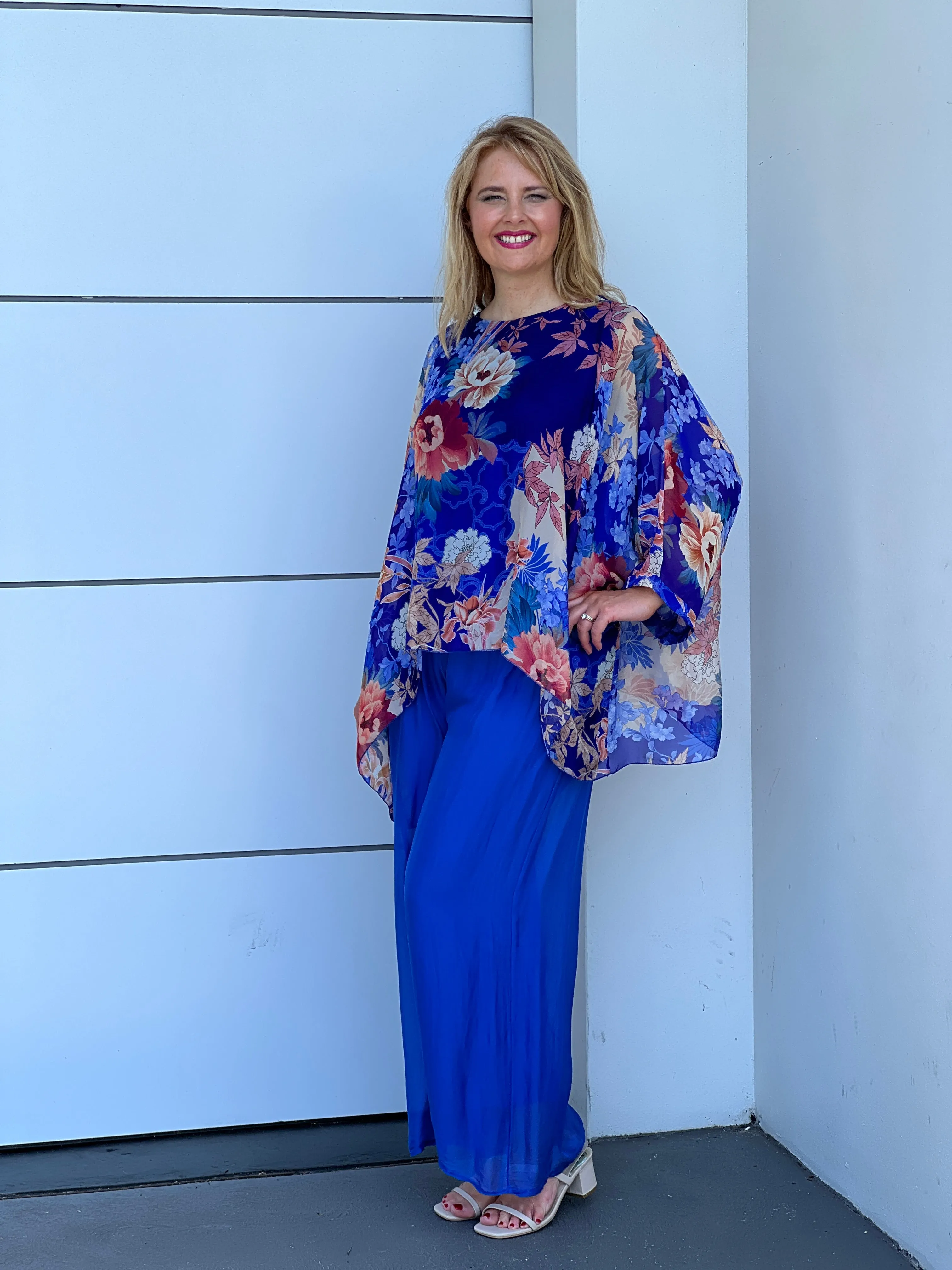 Brax Cobalt Silk Top