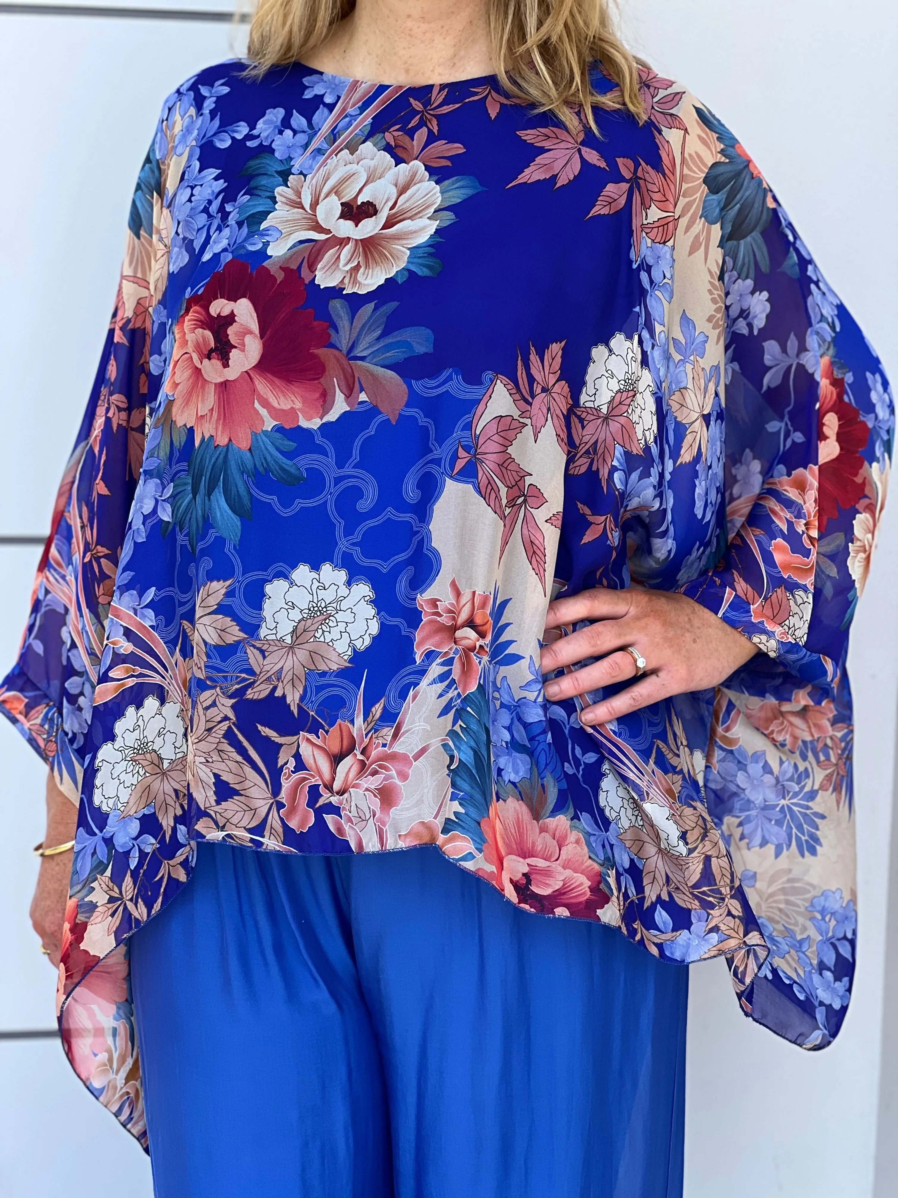 Brax Cobalt Silk Top