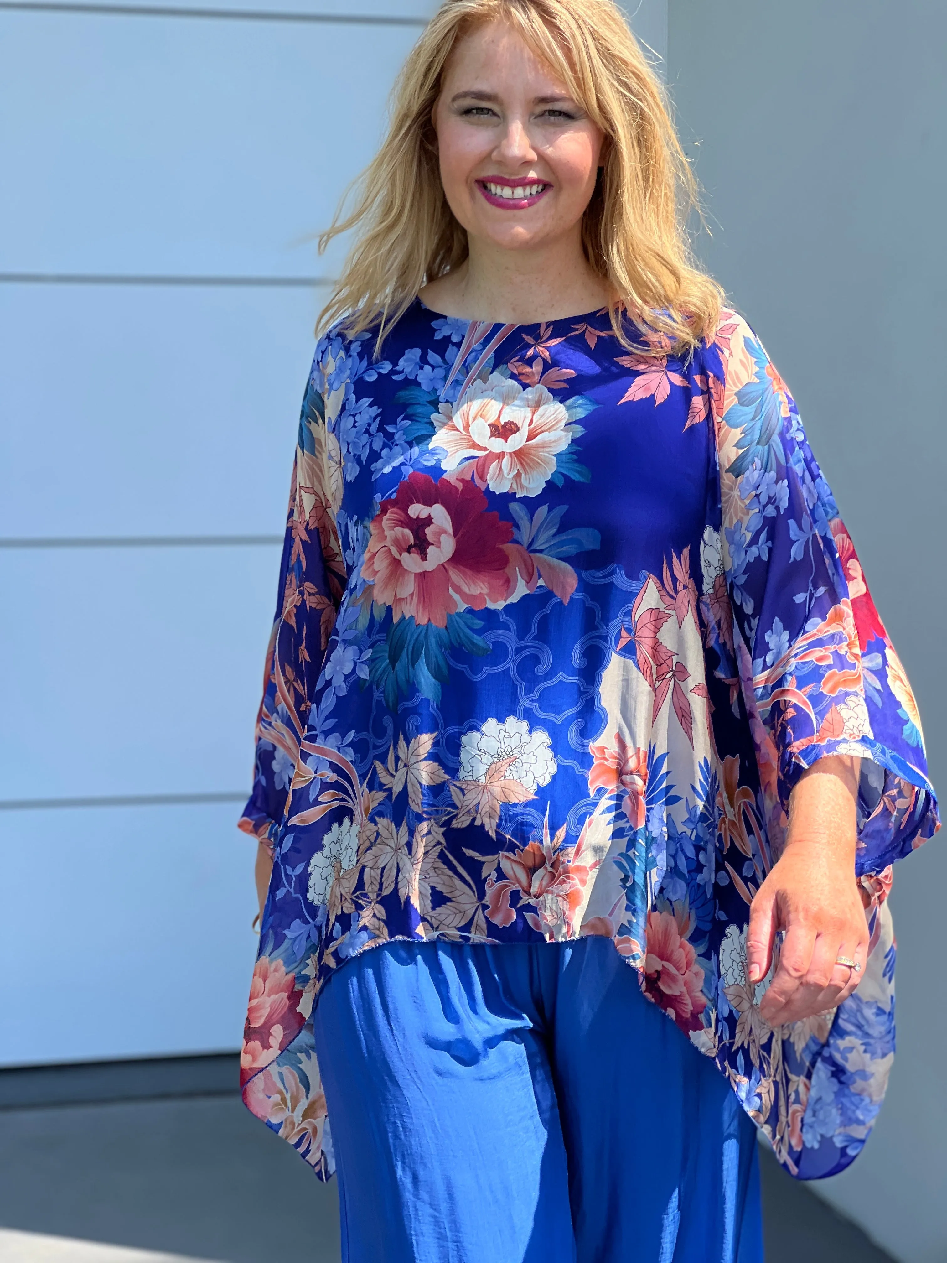 Brax Cobalt Silk Top