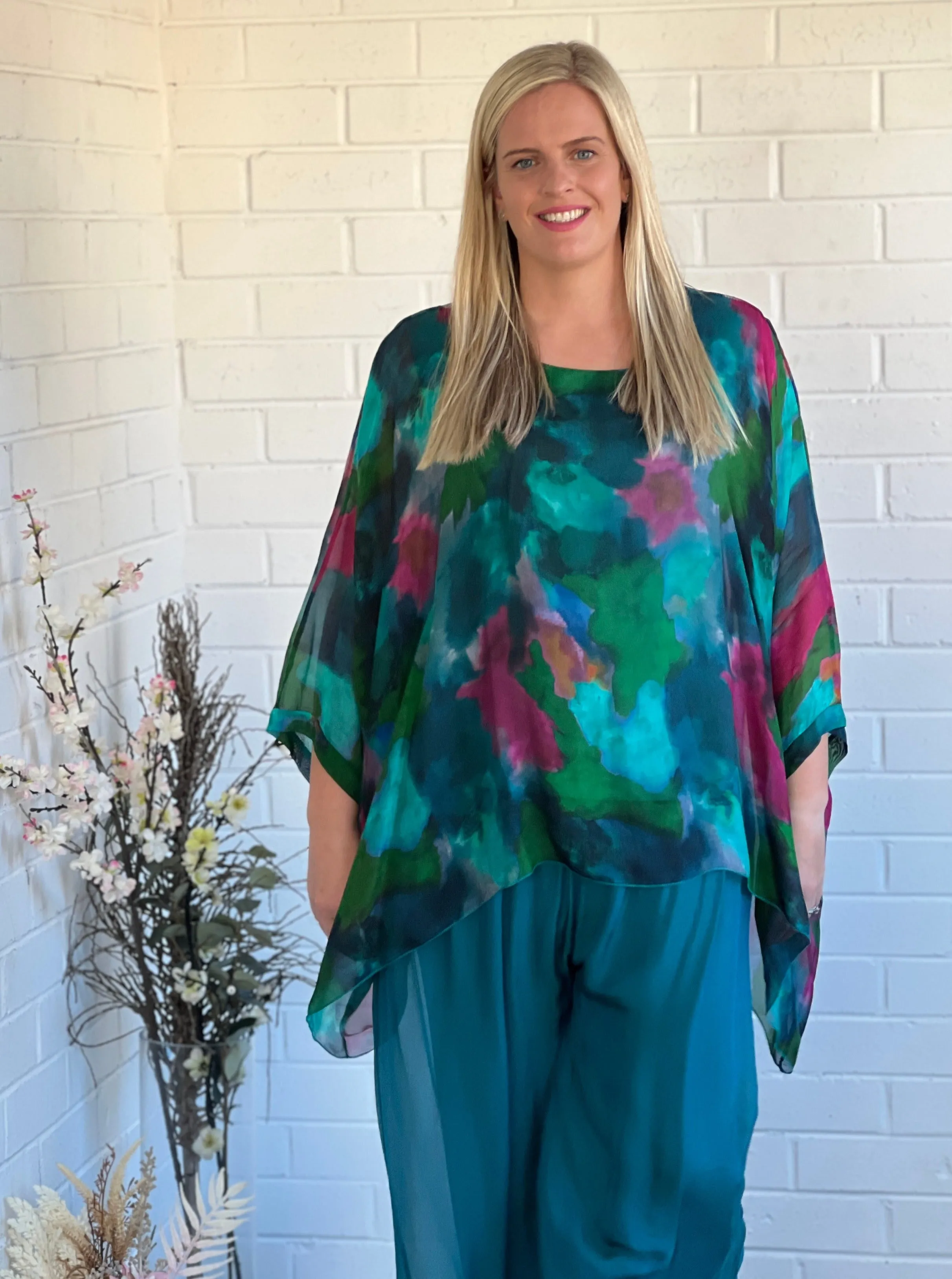 Brax Forest Silk Top