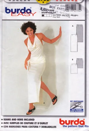 Burda 2735 Womens Maxi Skirt with Side Split Out Of Print Sewing Pattern Sizes 10 - 20 UNCUT Factory Folded