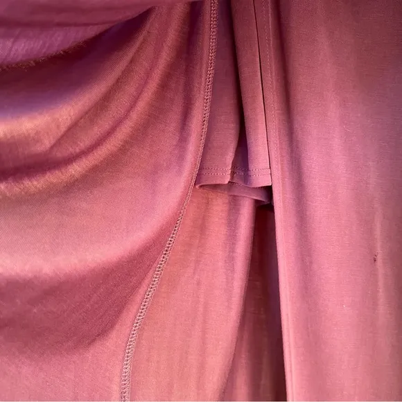 Burgundy Plum One-Shoulder Dolman Modal Maxi Dress 🌿