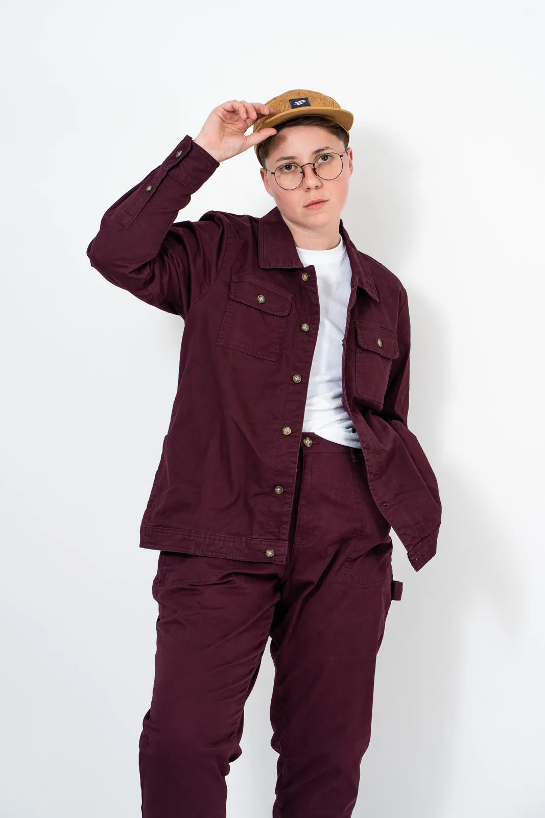 Burgundy Utility Jacket