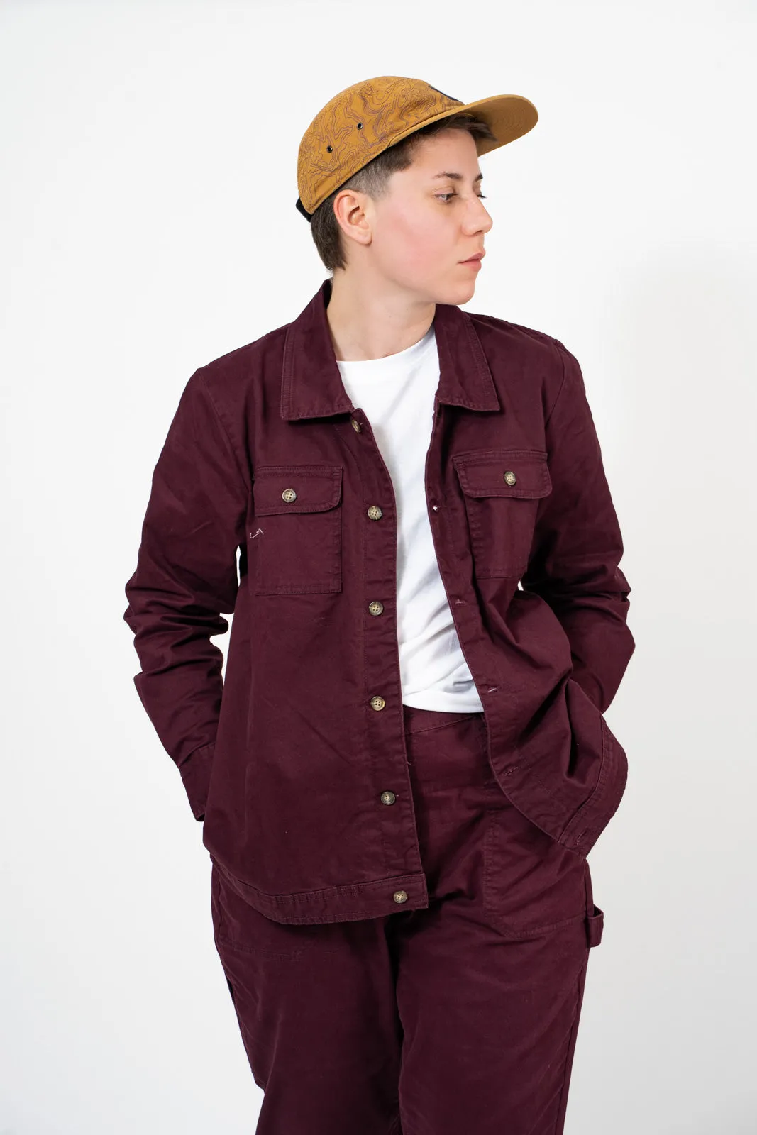 Burgundy Utility Jacket